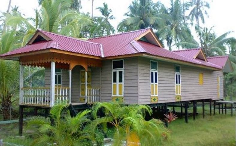 Gambar Rumah Melayu Atap Limas Potong