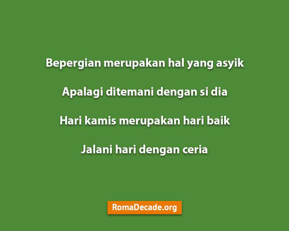 Contoh Pantun Hari Kamis Semangat