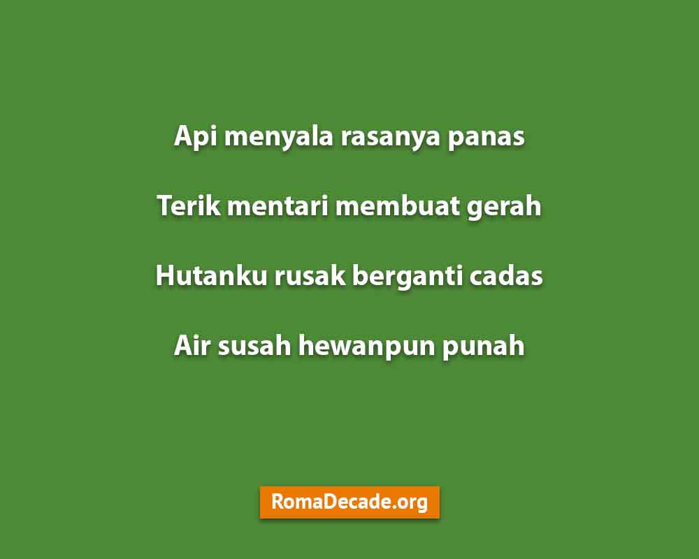 Pantun 2 Bait Bertema Lingkungan