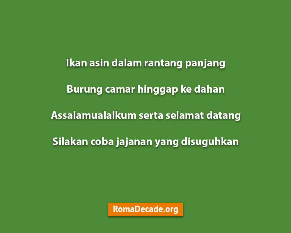 Pantun Assalamualaikum Khusus Pembuka Acara