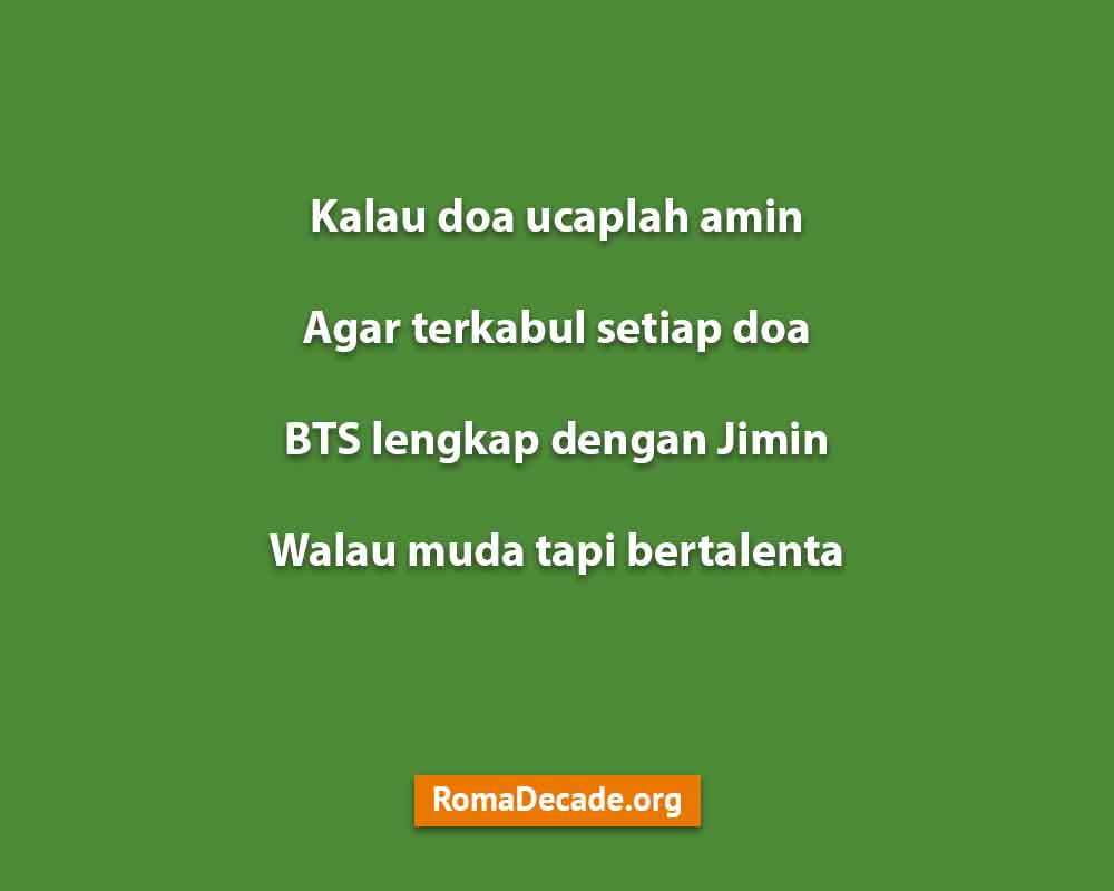 Pantun BTS Untuk Jimin