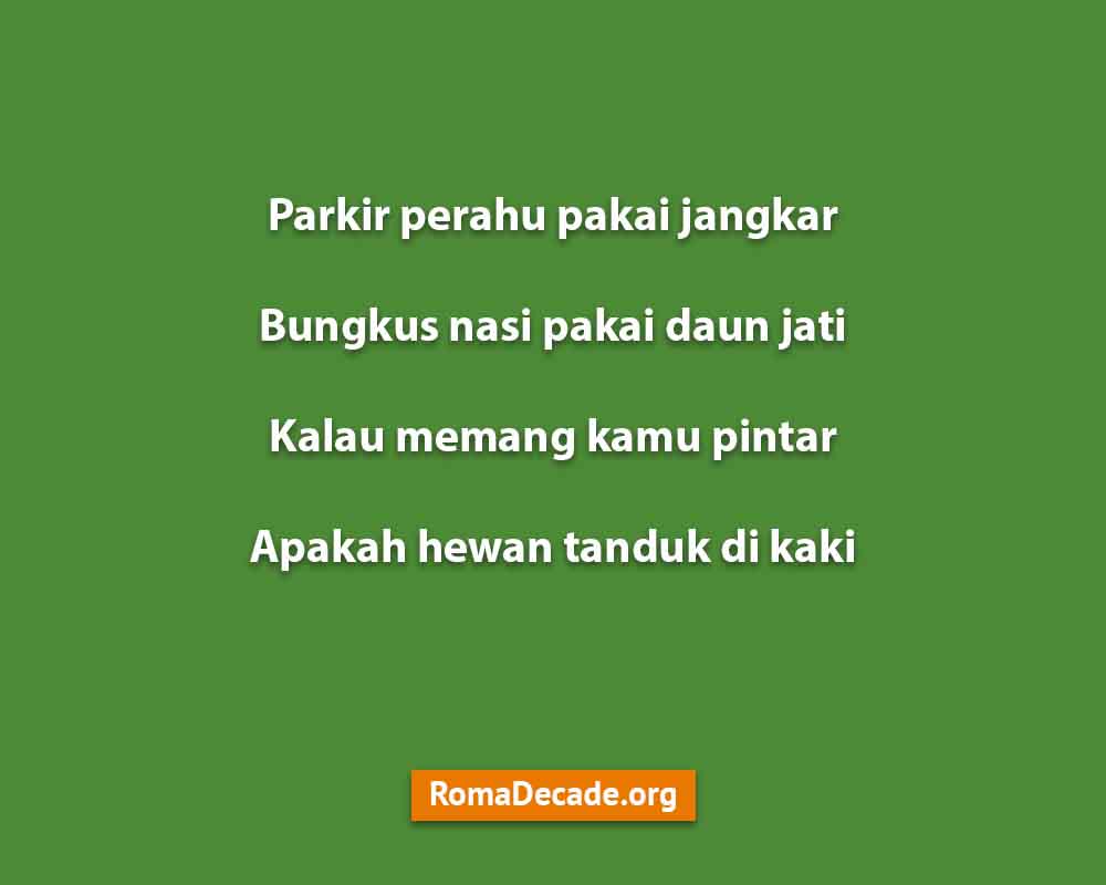 Pantun Berbalas Teka Teki