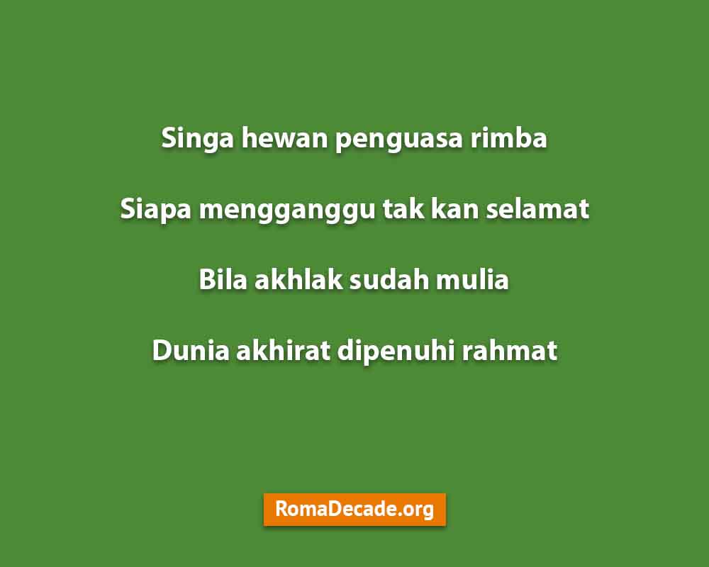 Pantun Bersajak ABAB Tentang Agama