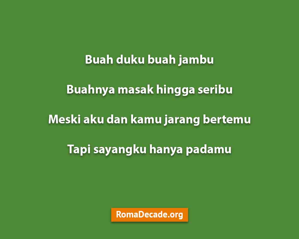 Pantun Bersajak Dengan Tema Cinta