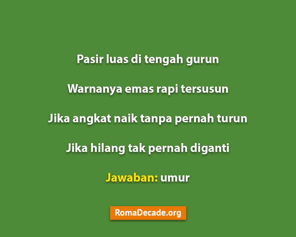 Pantun Bersajak Dengan Tema Teka Teki