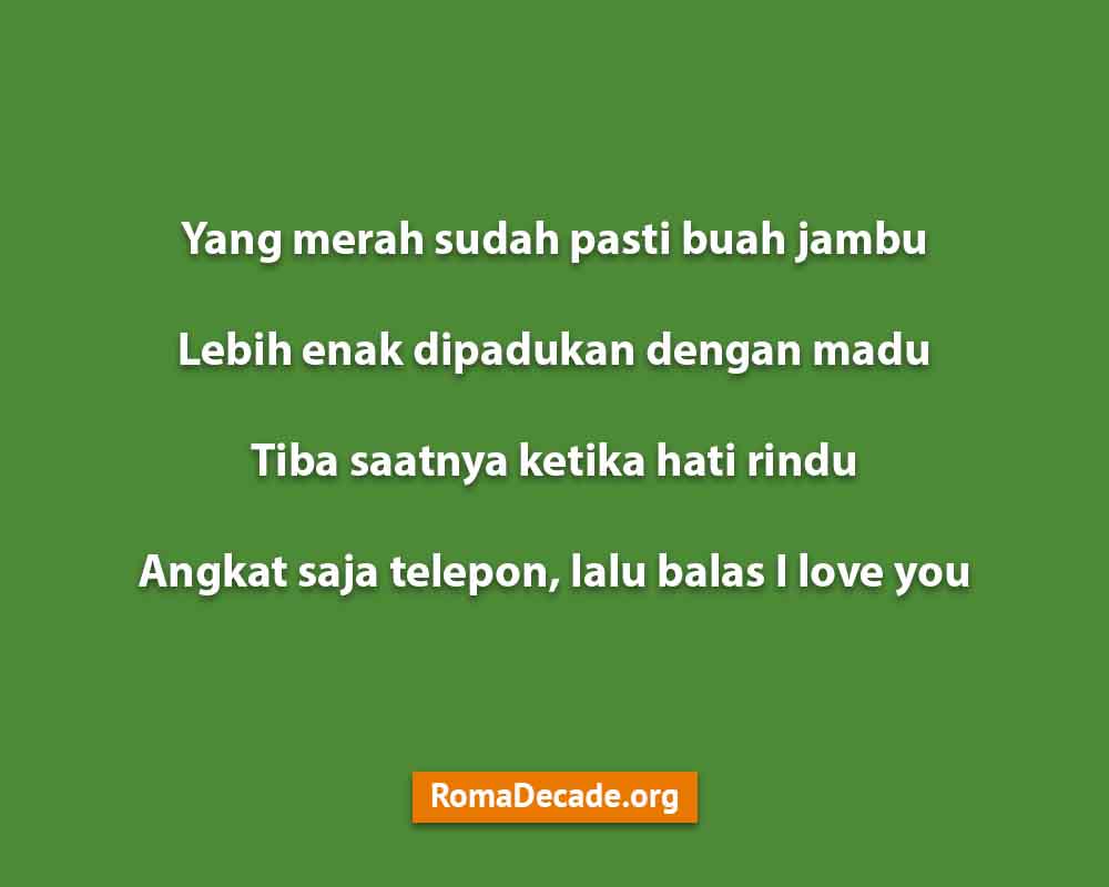 Pantun Buah Buahan 4 Baris Tema Romantis