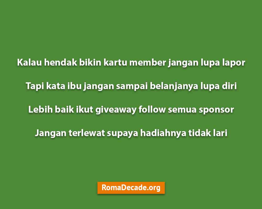 Pantun Giveaway Baju