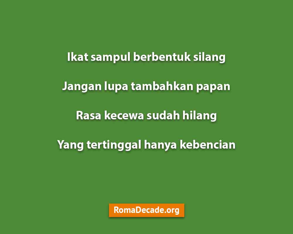 Pantun Kecewa Karena Dibohongi