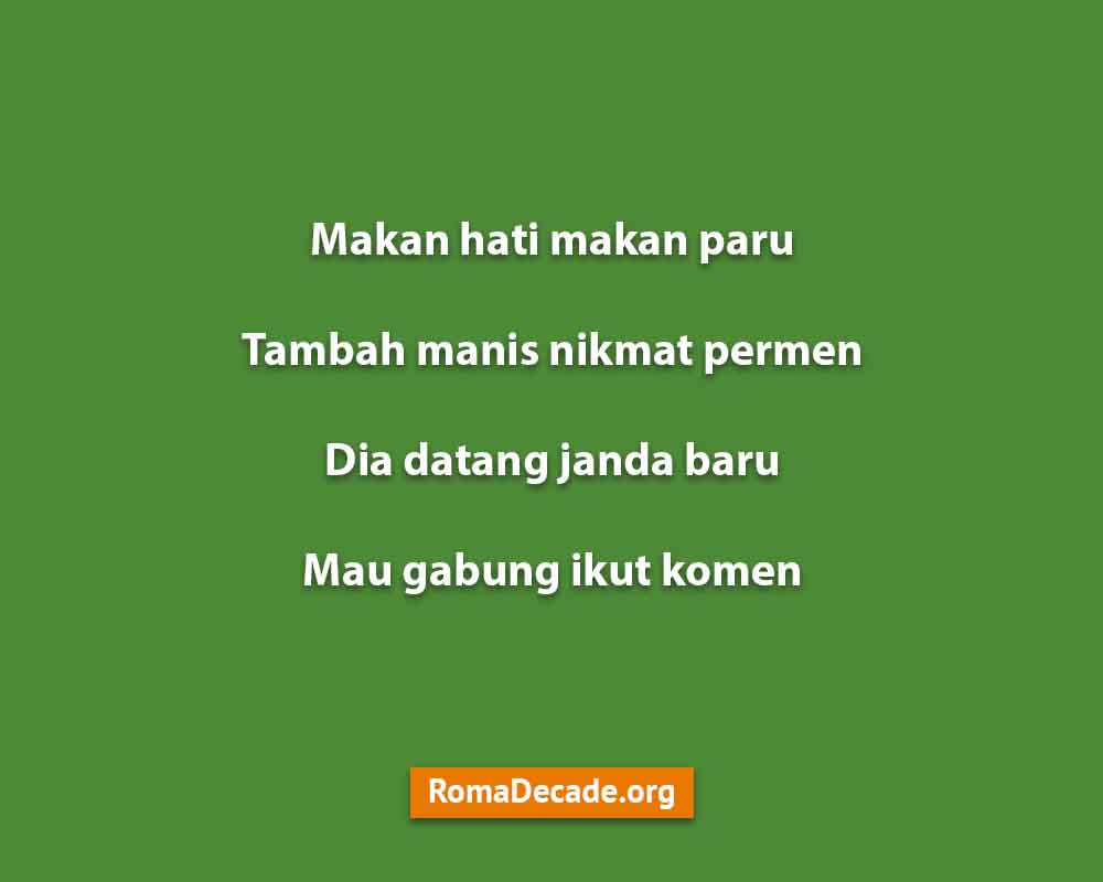 Pantun Tentang Janda Bahasa Betawi