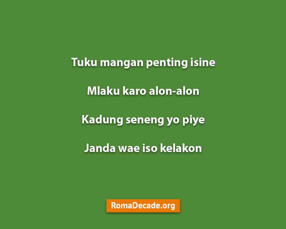 Pantun Tentang Janda Bahasa Jawa