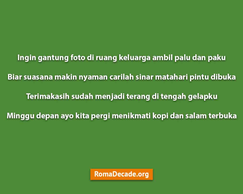 Pantun Hari Minggu Romantis