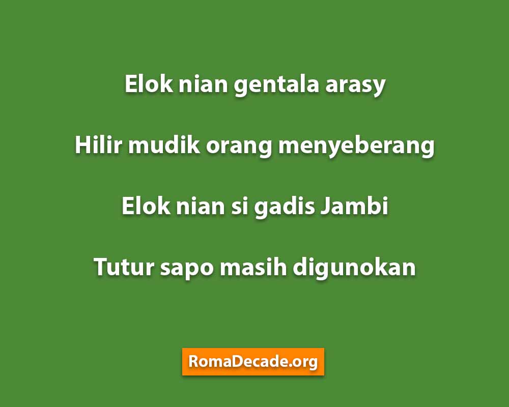 Pantun Adat Jambi