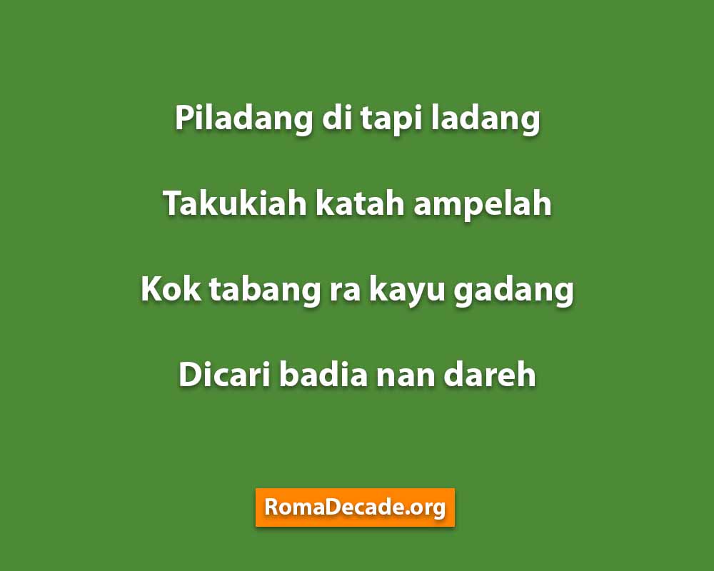 Pantun Adat Minangkabau