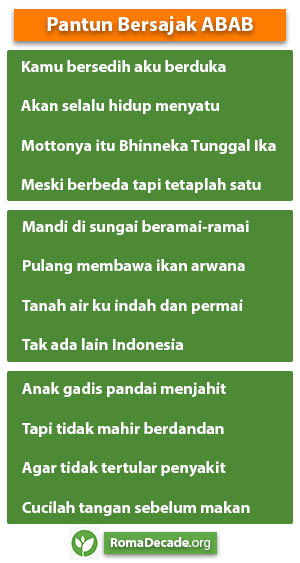 Pantun Bersajak ABAB