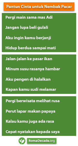 Pantun Cinta Untuk Nembak Pacar