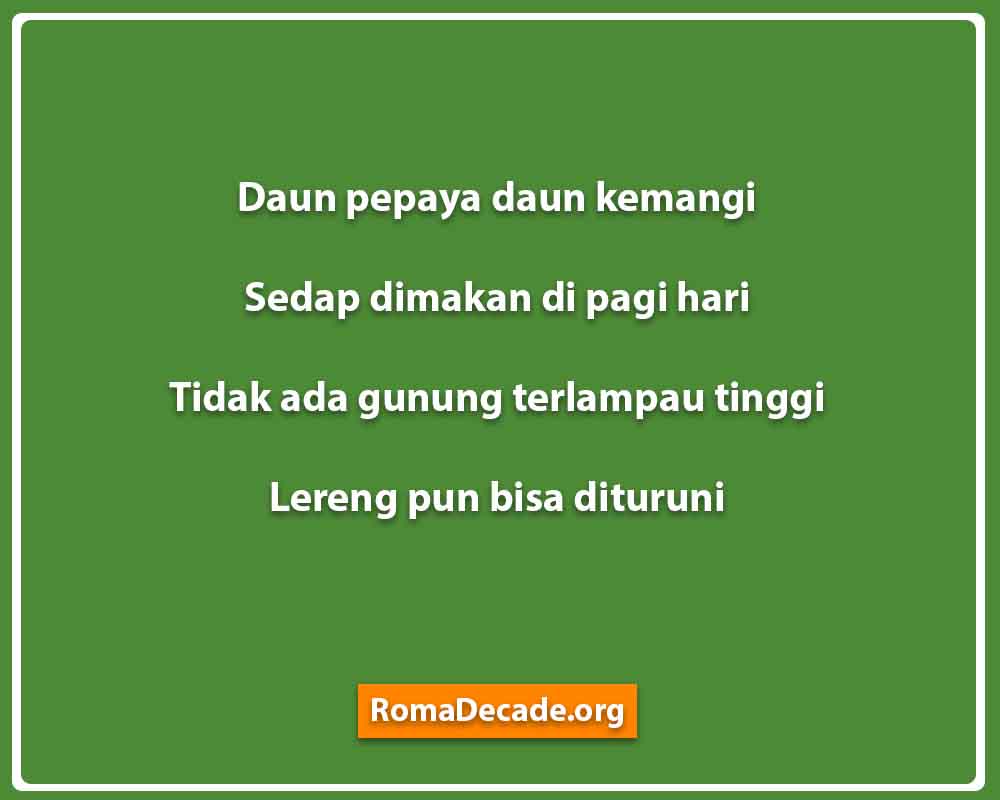 Pantun Kiasan Tanpa Makna