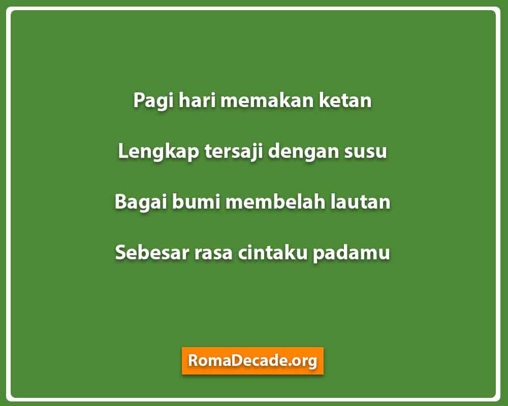 Pantun Kiasan Tentang Cinta