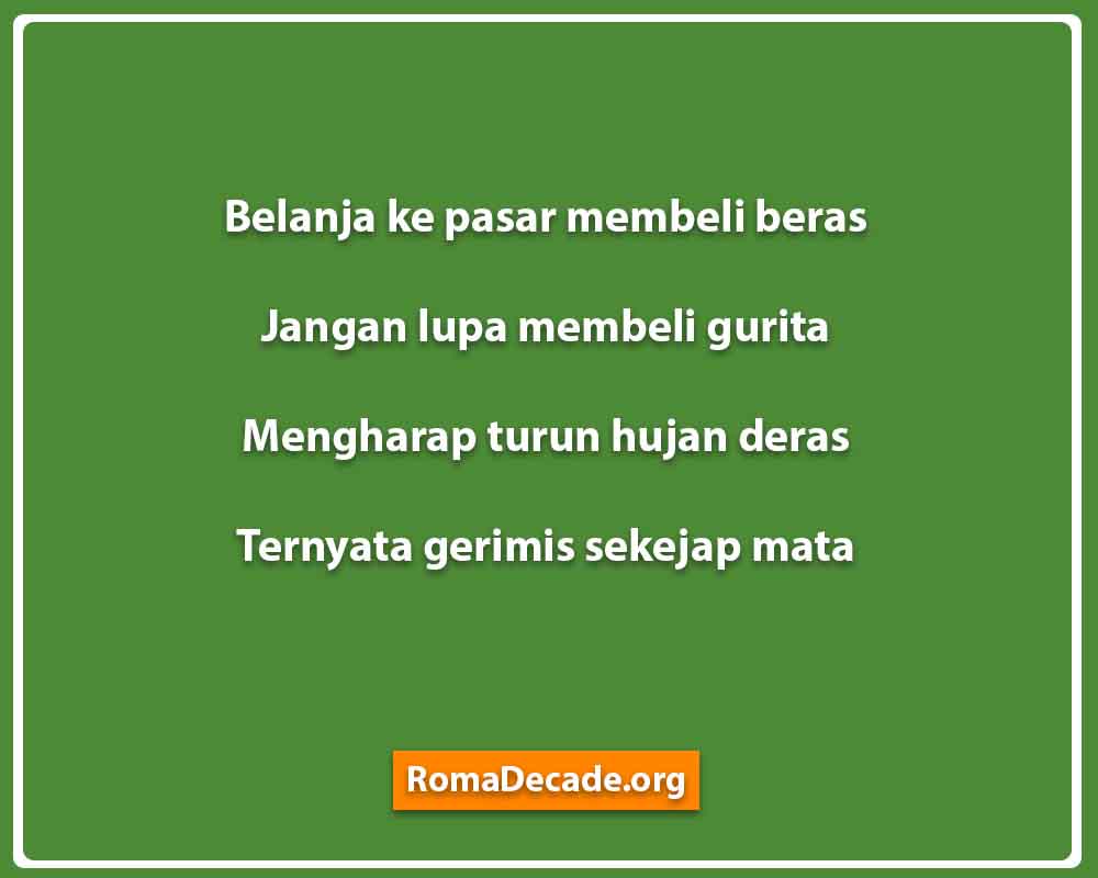 Pantun Kiasan Dengan Peribahasa