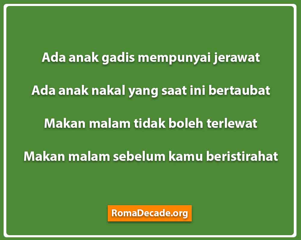 Pantun Nasehat Tentang Kesehatan