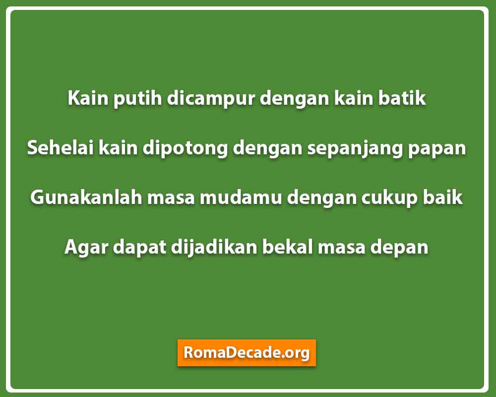 Pantun Nasehat Untuk Anak Muda