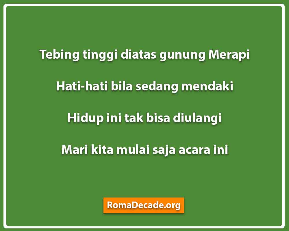 Pantun Pembuka Untuk Acara Reuni