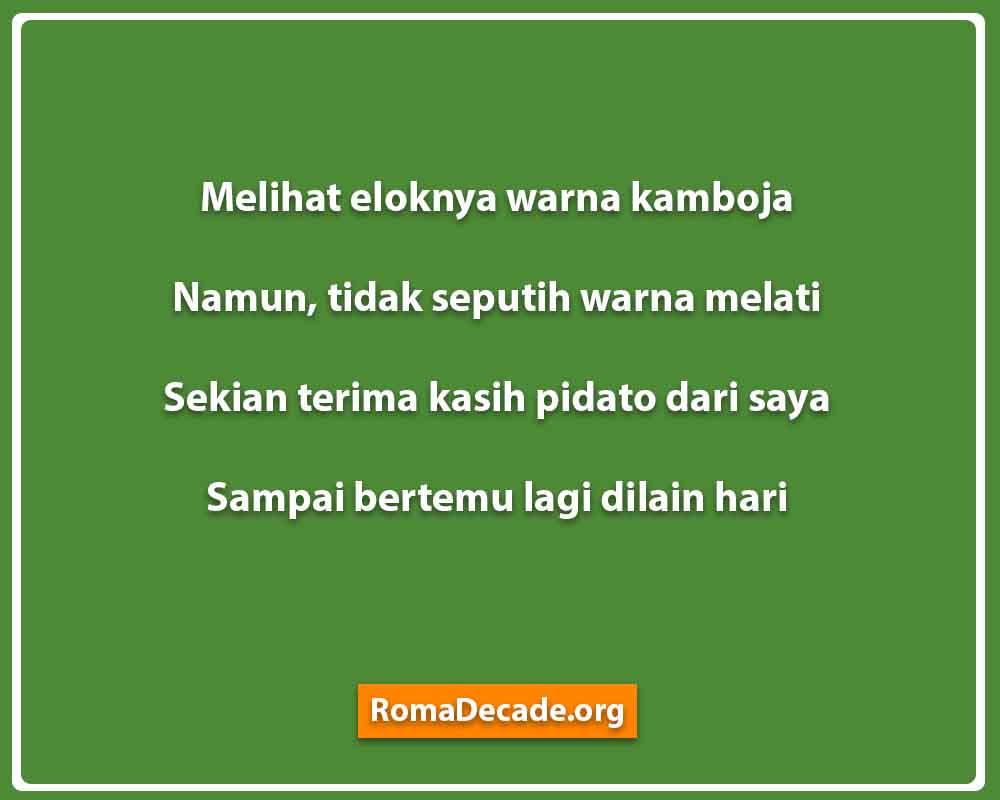 Pantun Penutup Untuk Pidato