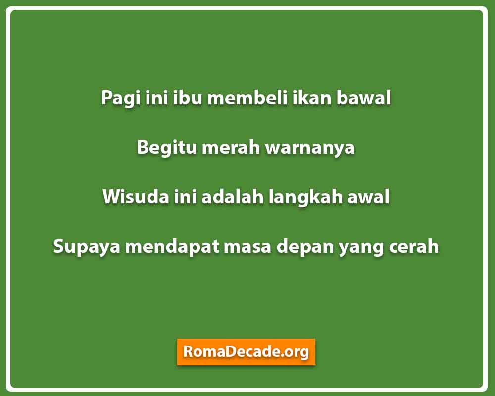 Pantun Penutup Untuk Wisuda