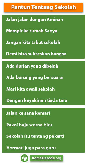 Pantun Tentang Sekolah