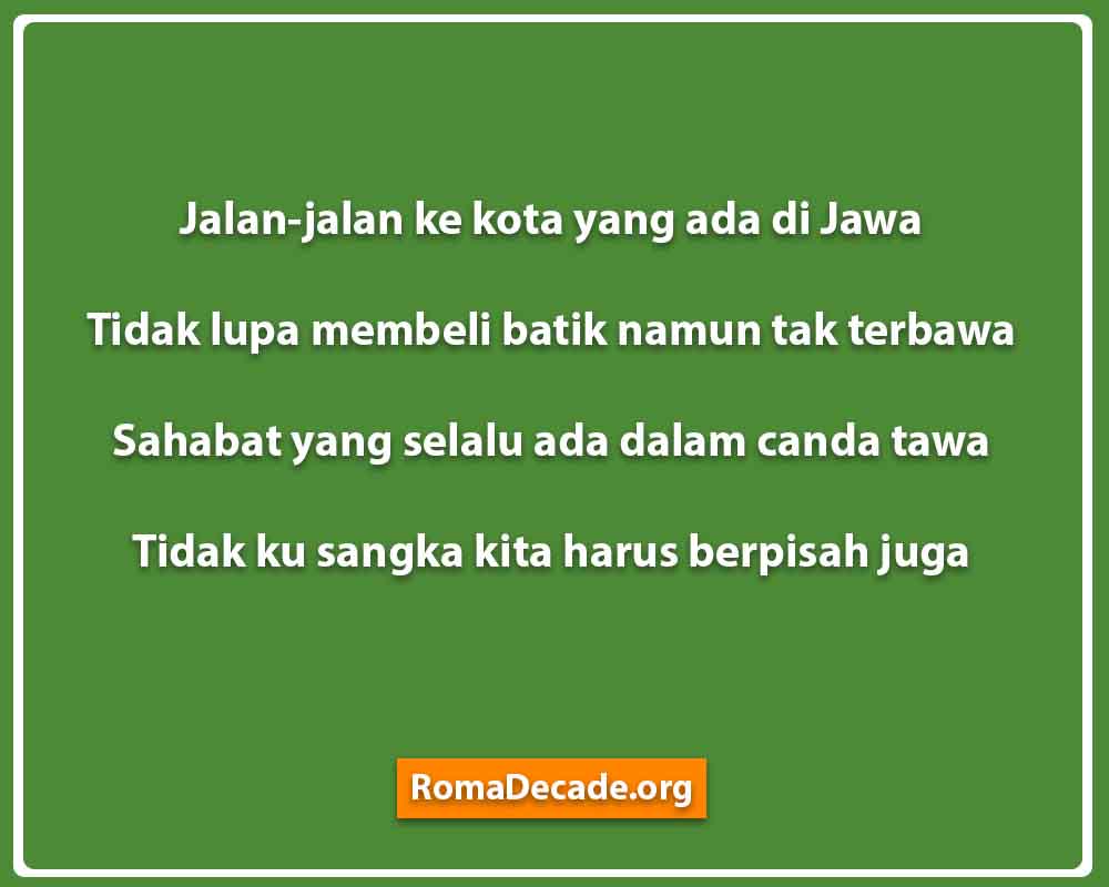 Pantun Untuk Sahabat Yang Akan Berpisah