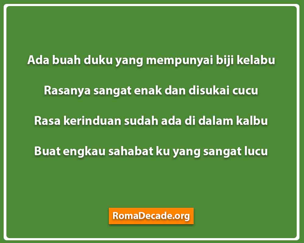 Pantun Untuk Sahabat Yang Dirindukan