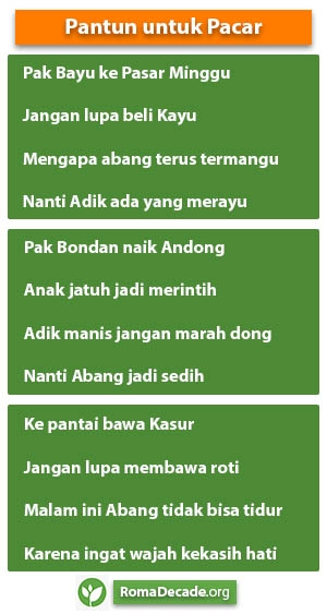 Pantun Untuk Pacar