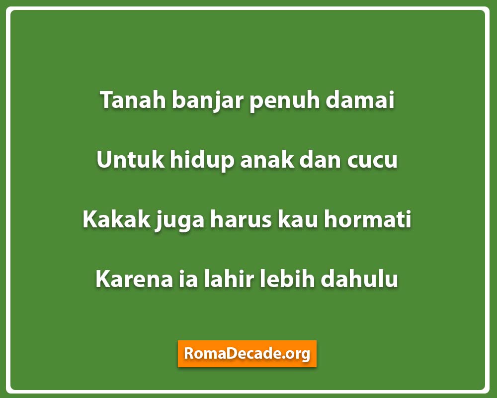 Pantun Anak Dalam Bahasa Banjar