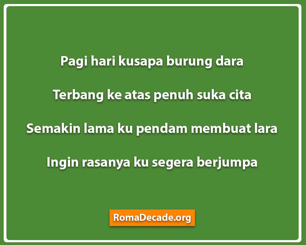 Pantun Asmara Tentang Kerinduan