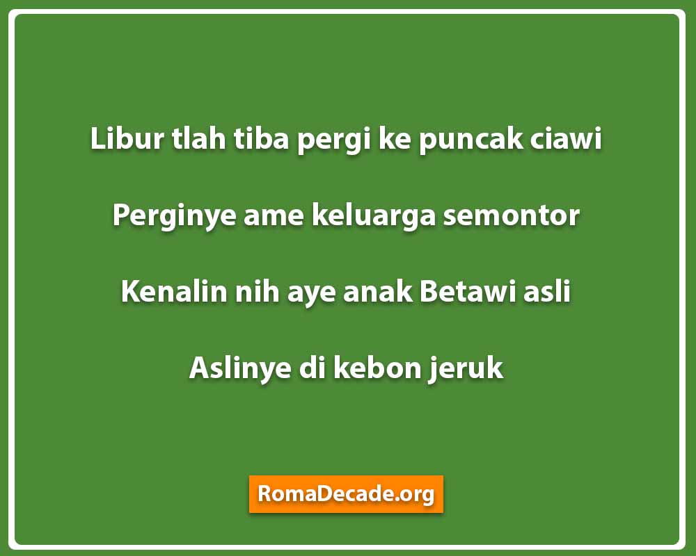 Pantun Betawi Yang Lucu