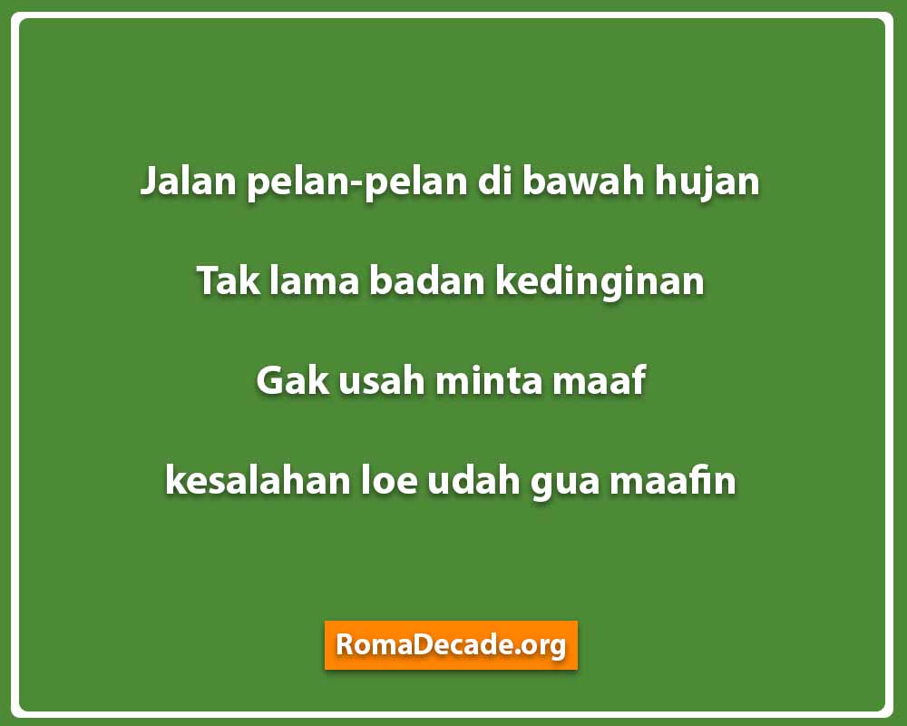 Pantun Dalam Bahasa Betawi Saat Lebaran