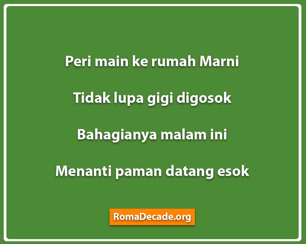 Pantun Kanak Kanak Berisi Sukacita