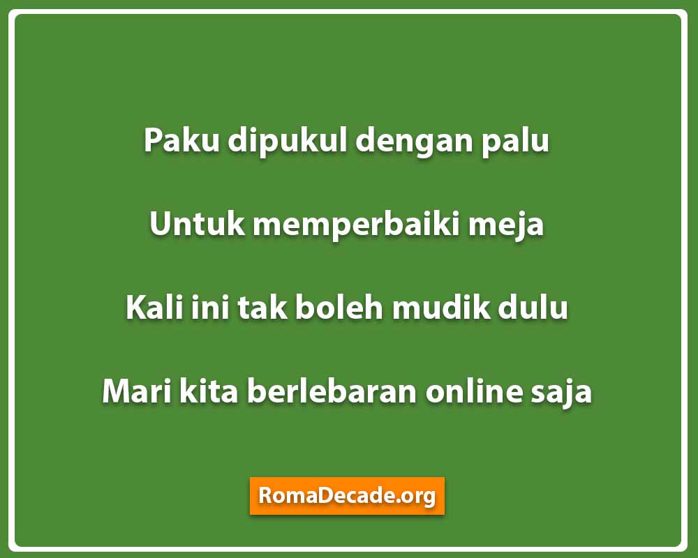 Pantun Lebaran Corona