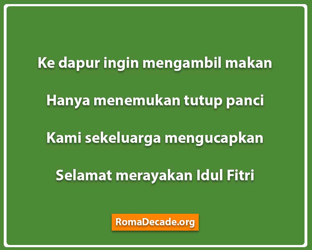 Pantun Lebaran Idul Fitri