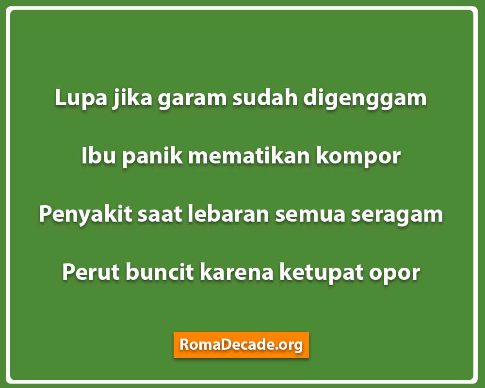 Pantun Lebaran Makan Ketupat