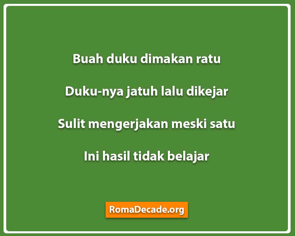 Pantun Lucu Untuk Nasihat