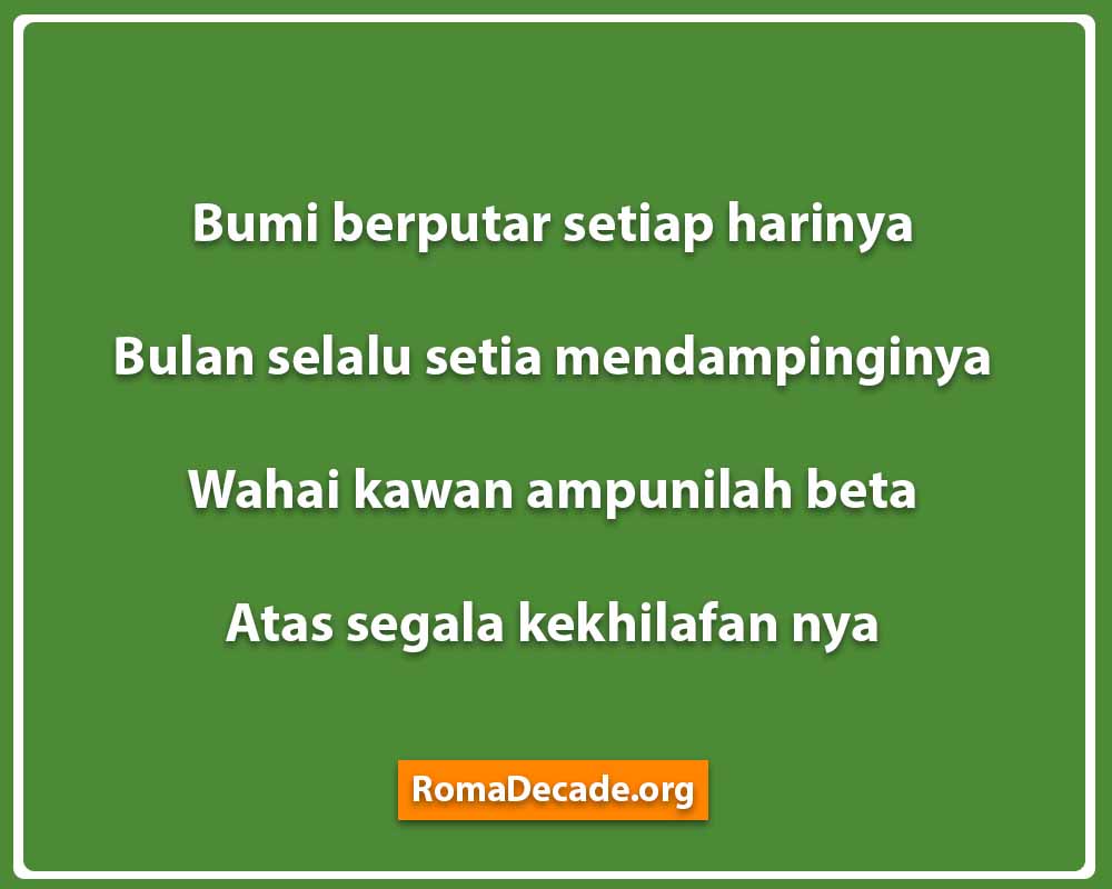 Pantun Minta Maaf Untuk Mengakui Kesalahan