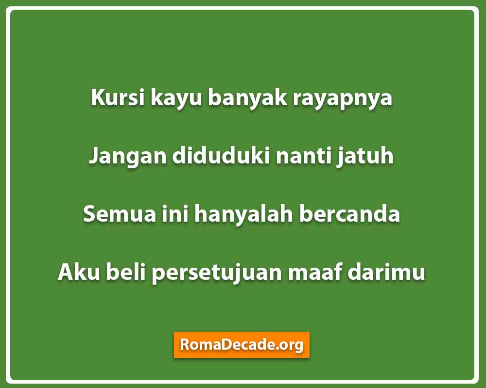 Pantun Minta Maaf Yang Bersenang Senang