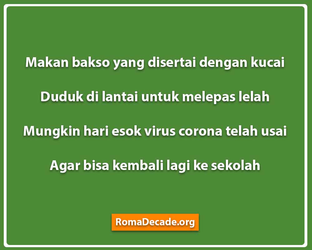 Pantun Rindu Untuk Teman Sekolah