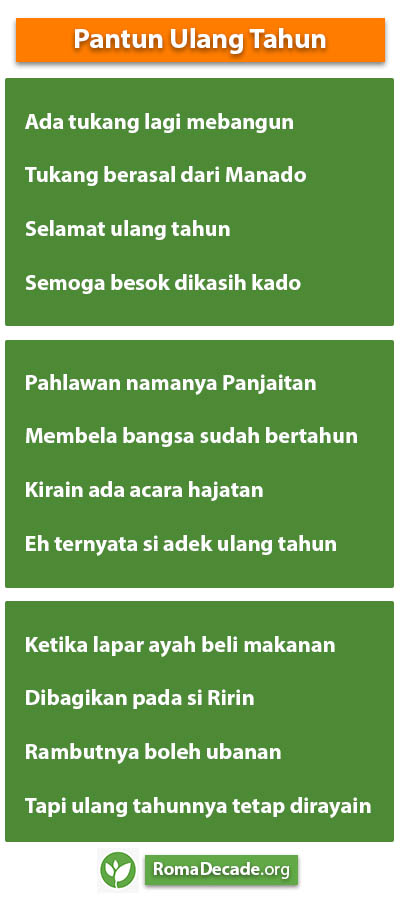 Pantun Ulang Tahun