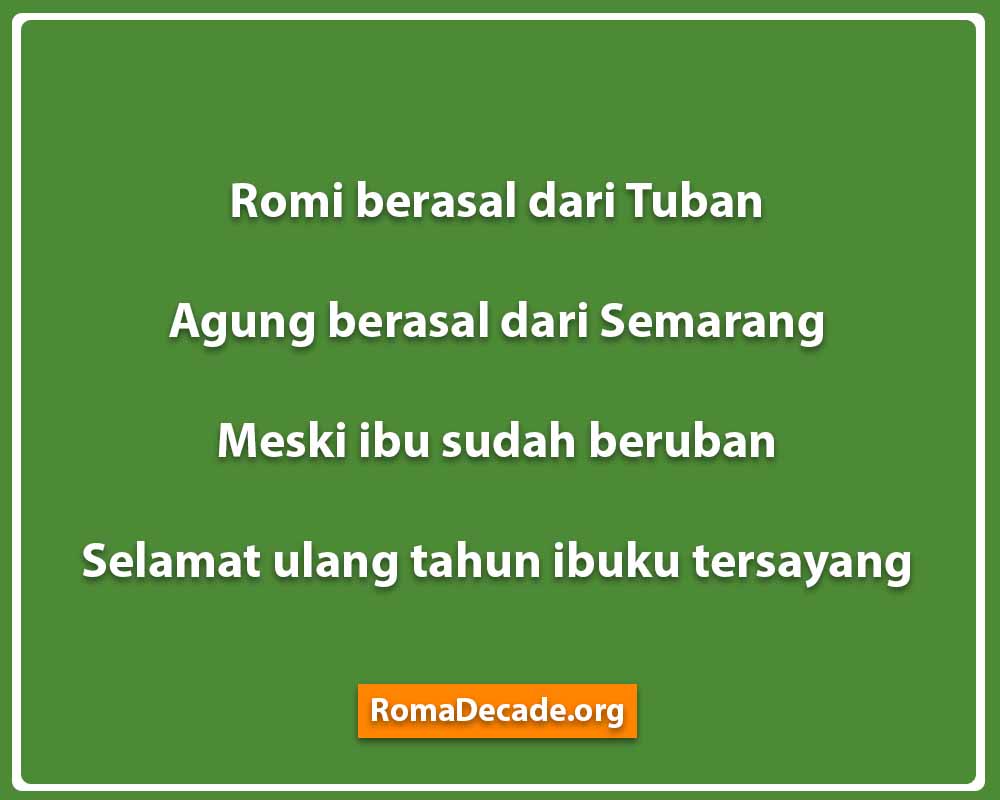 Pantun Ulang Tahun Untuk Orang Tua