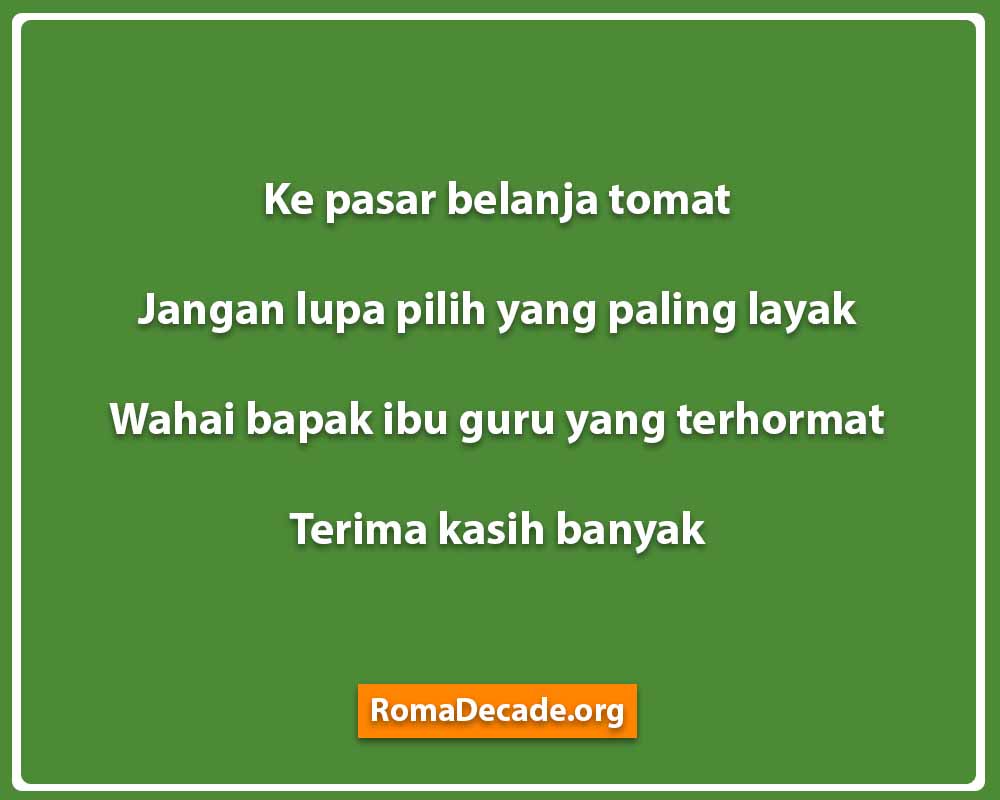 Pantun Untuk Guru Sebagai Rasa Terima Kasih