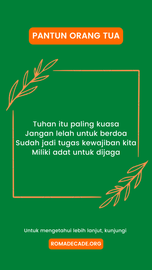 1. Pantun Orang Tua Terkait Adat