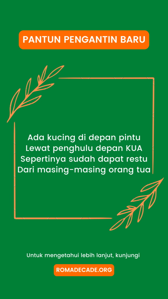 1. Pantun Pengantin Baru Untuk MC