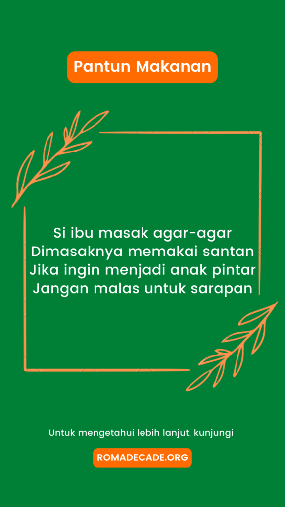 2. Pantun Makanan Untuk Kesehatan Gizi