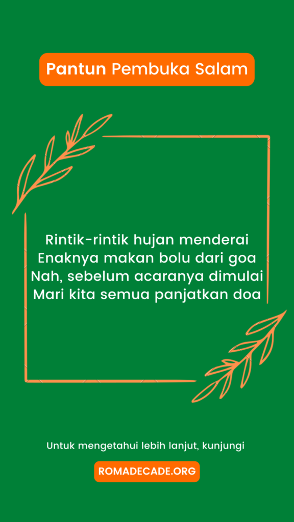 2. Pantun Pembuka Salam Saat Berpidato